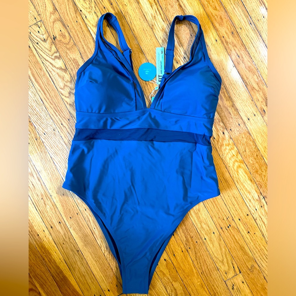 Cupshe Plus Size Sheer One Piece with Tummy Control